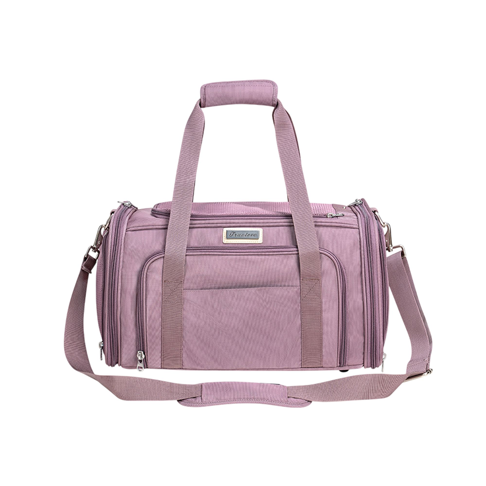 Truelove 3 Side Expandable Duffle Carrier for Dogs and Cats (Wistful Mauve)