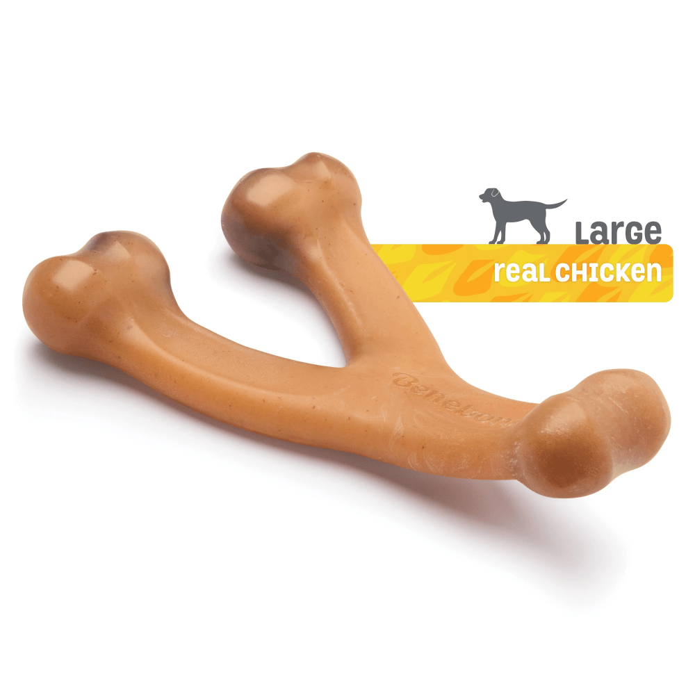 Benebone Peanut Butter Flavored Wishbone Chew Toy  for Dogs | For Aggressive Chewers image 6