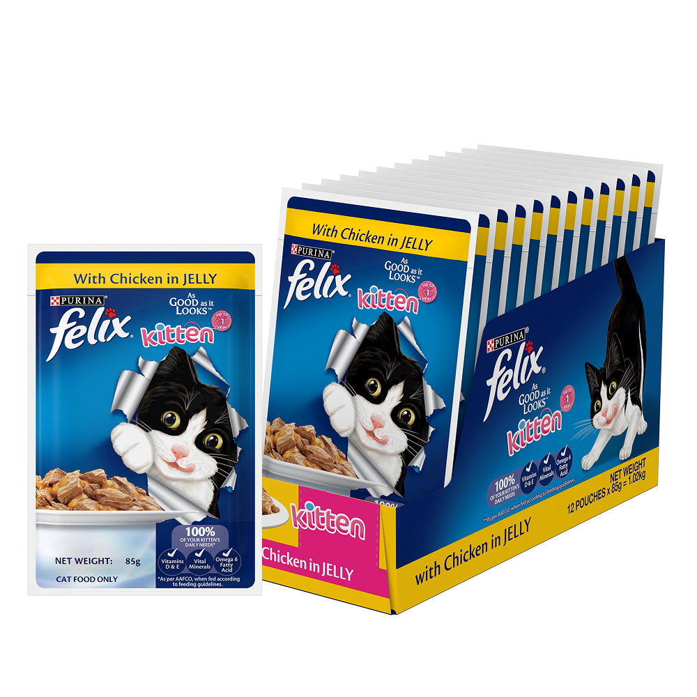 Purina Felix with Chicken in Jelly Complete and Balanced Kitten Cat Wet Food image 10
