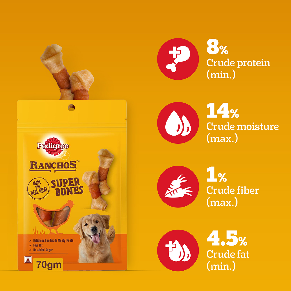 Pedigree Ranchos Super Bones Chicken & Milk Dog Treats image 4