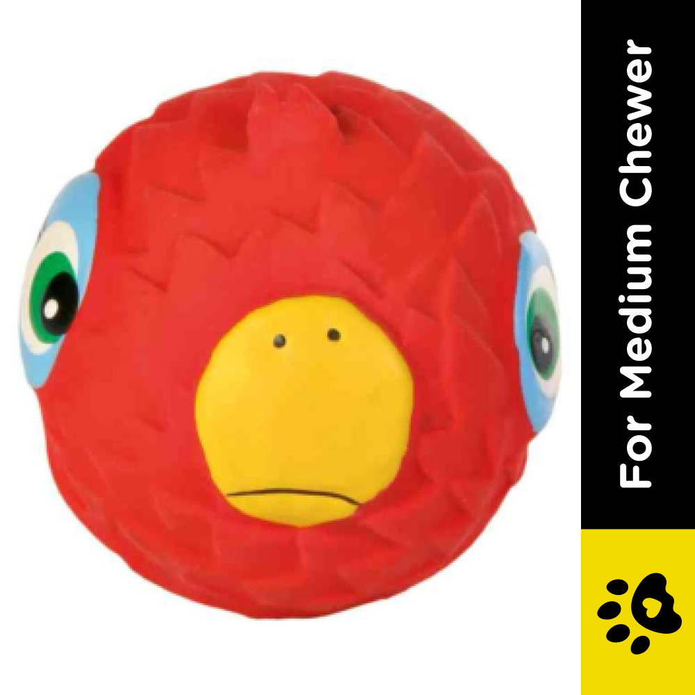 Trixie Animal Faces Latex Ball Toy for Dogs (Red) image 2