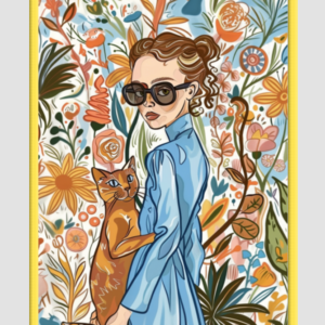 EverythingBoho The Caty Girl Boho Wall Art (Yellow)