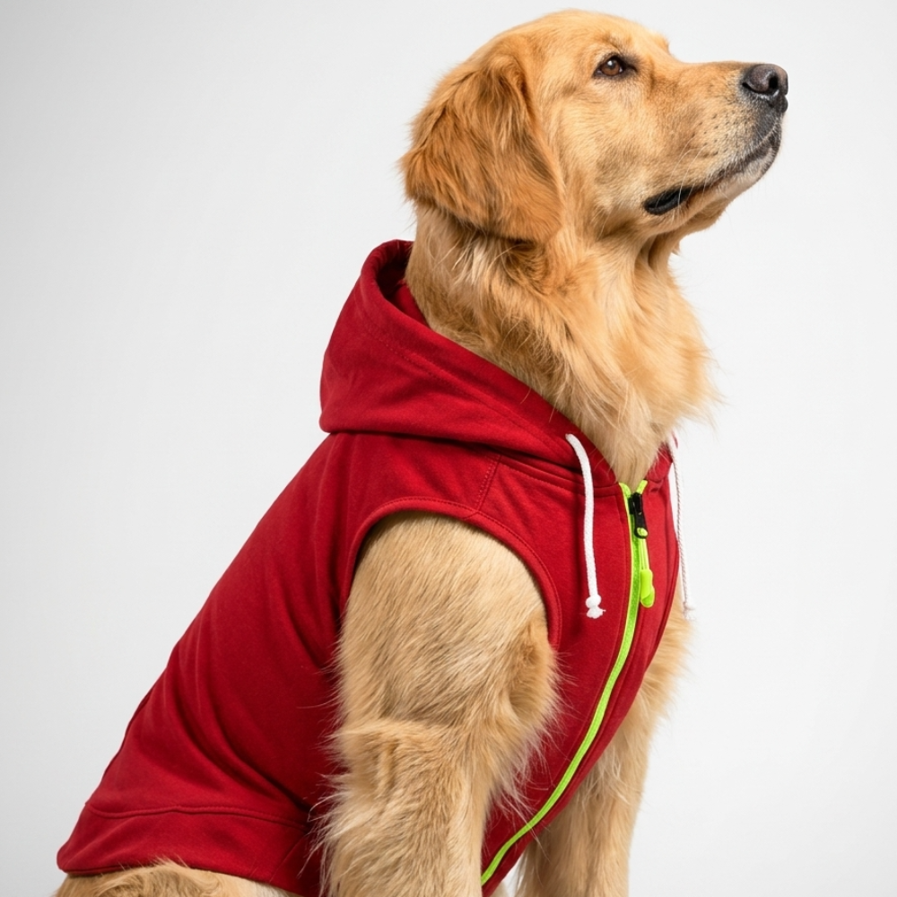 Skatrs  Breezy Hoodies with Pockets for Dog and Cats (Red) image 7