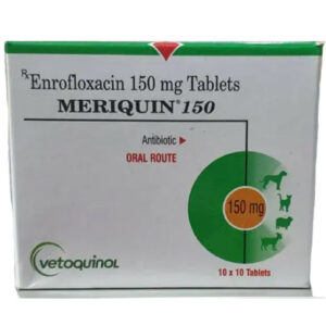 Vetoquinol Meriquin 150mg Enrofloxacin Tablets for Dogs and Cats