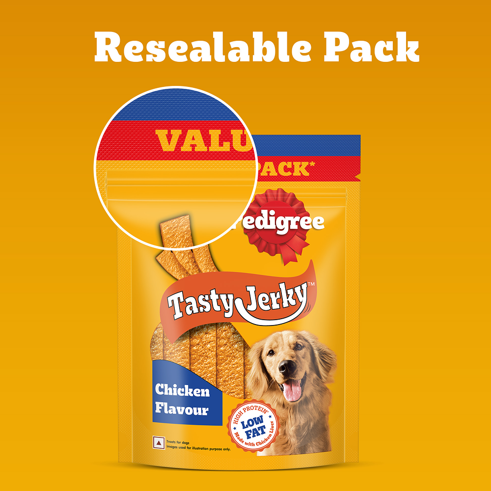 Pedigree Chicken Flavour Tasty Jerky Dog Treat image 8