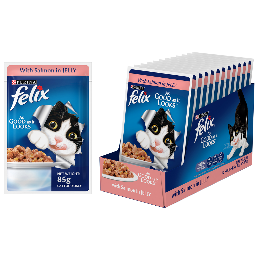 Purina Salmon with Jelly and Tuna with Jelly Adult Cat Wet Food Combo image 7