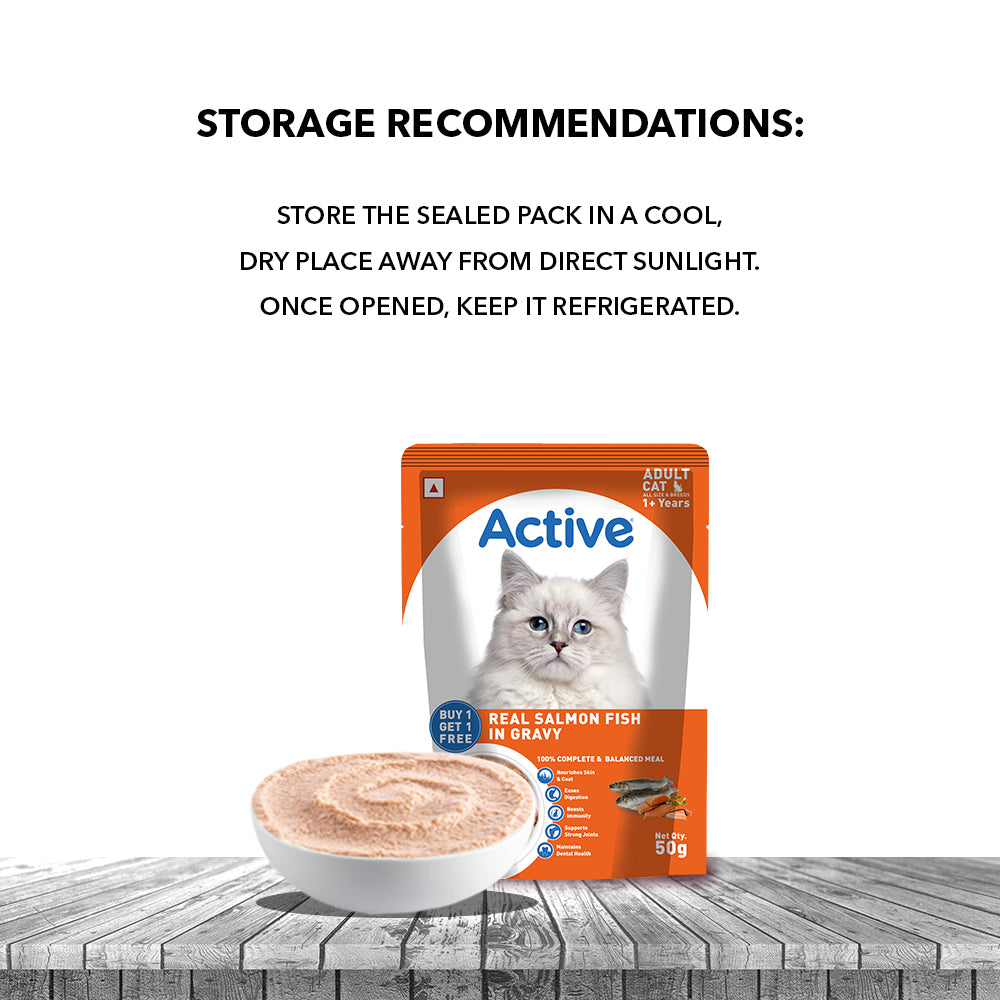 Active Real Salmon Fish in Gravy Adult Cat Wet Food ( Buy 1 Get 1 ) image 8