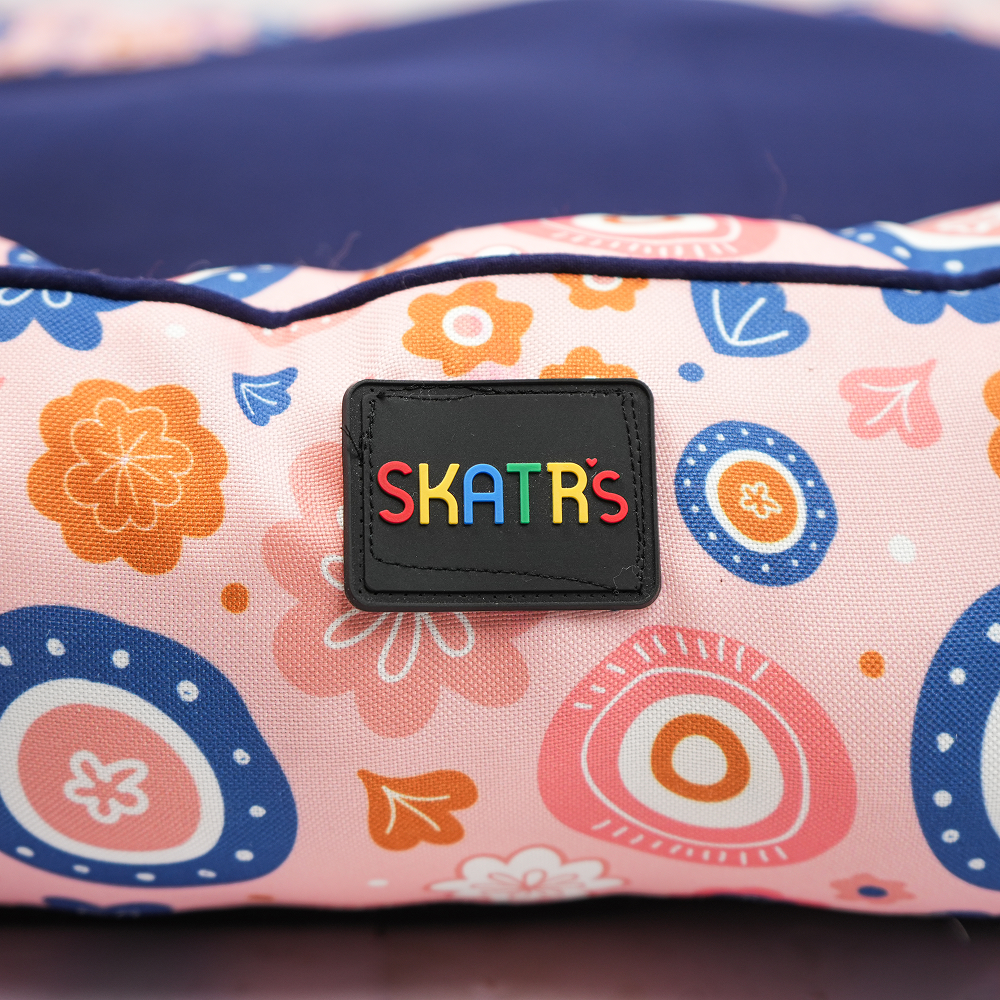 Skatrs Floral Bed for Dogs & Cats (Pink/Blue) image 9