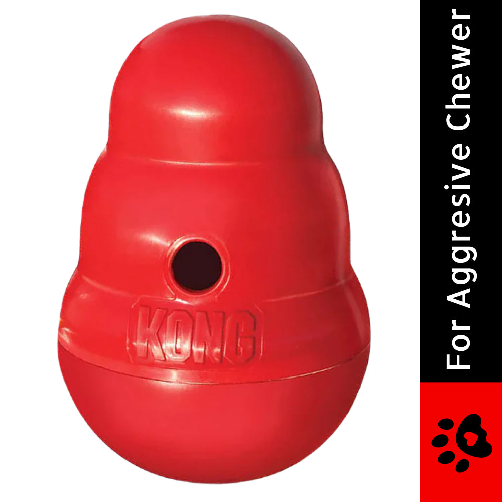 Kong Wobbler Toy for Dogs (Red) | For Aggressive Chewers image 2