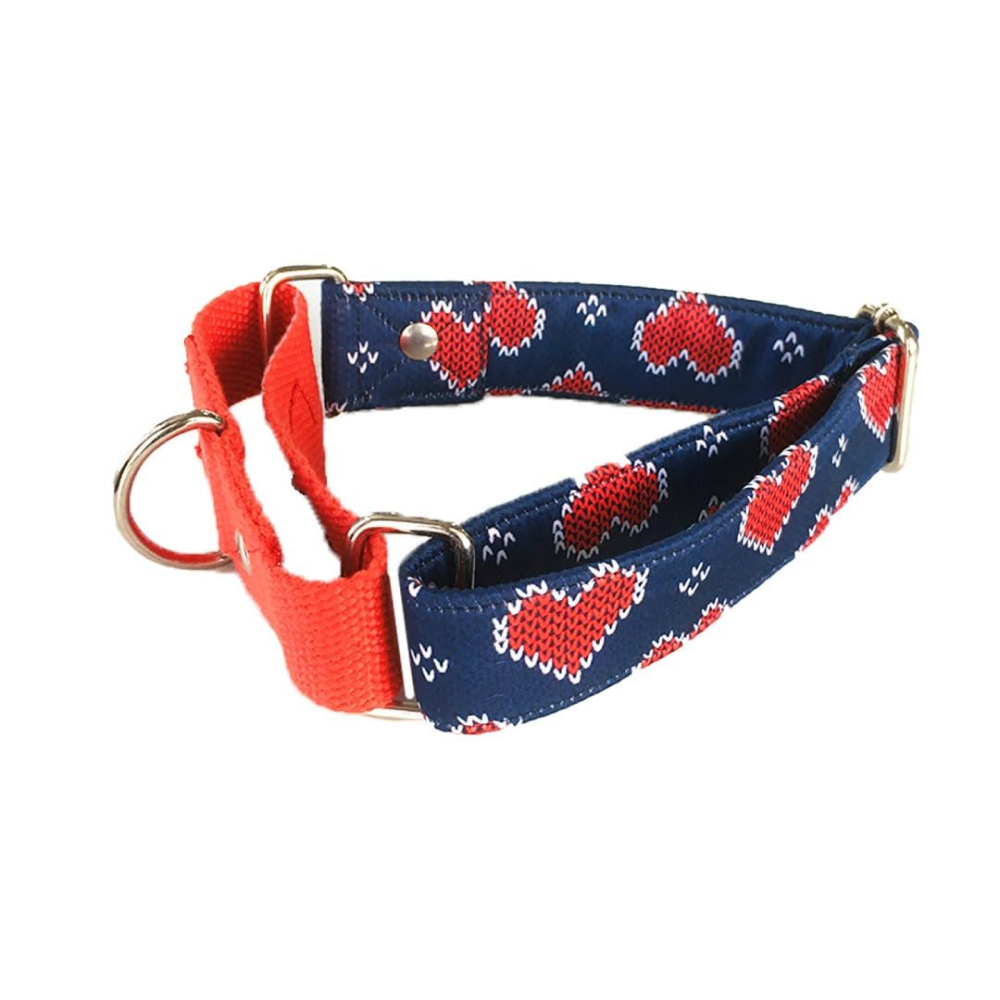 Dogobow Hearty Martingale Collar (Blue/Red) (Get a Bow Free) image 3