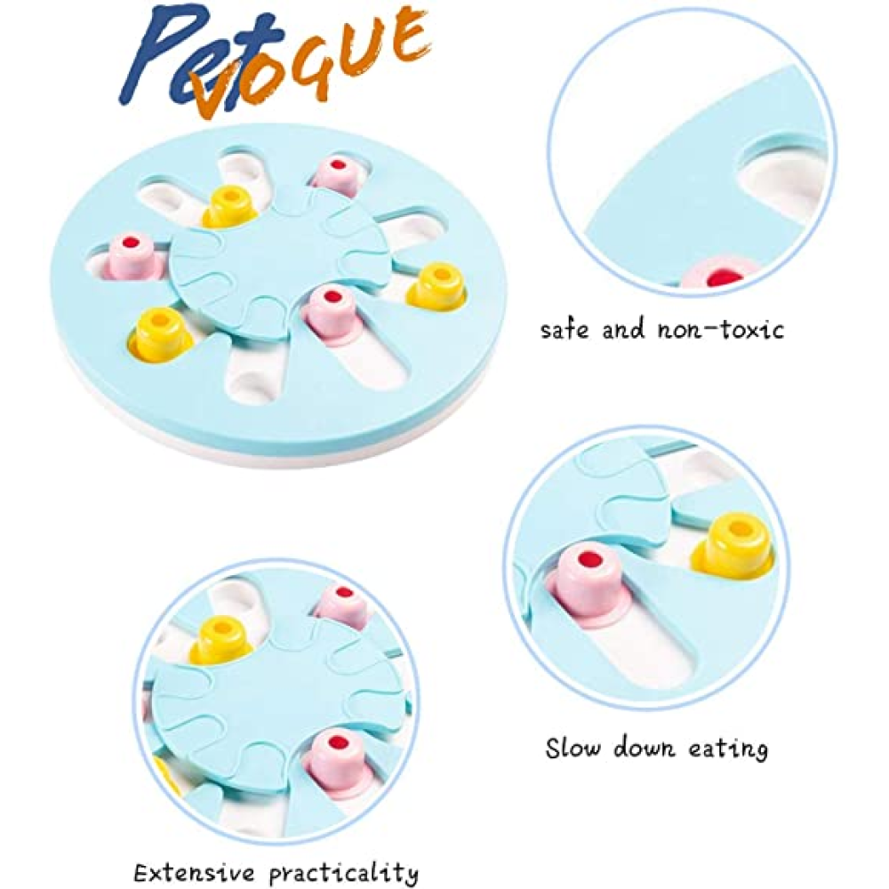 Pet Vogue Slow Feeder Puzzle Toy with Dispenser for Dogs and Cats (Blue) image 5