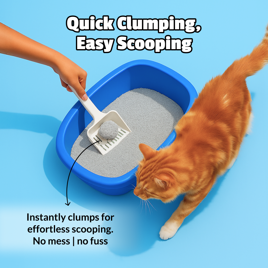 Scoopy Cat Litter | Lavender Scented | Quick Clumping | 100% Natural Bentonite White Sand image 8
