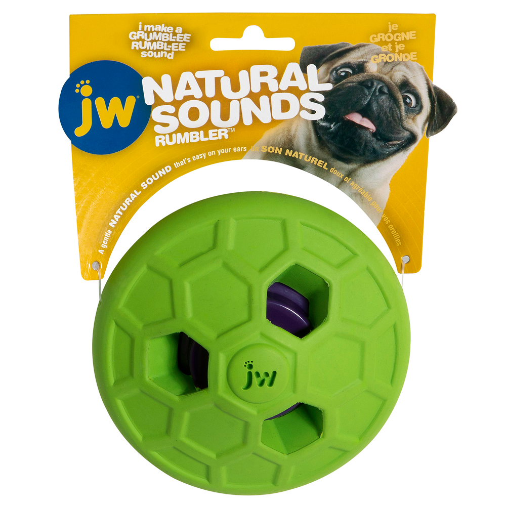 JW Natural Sound Rumbler Toy for Dogs (Green) image 2