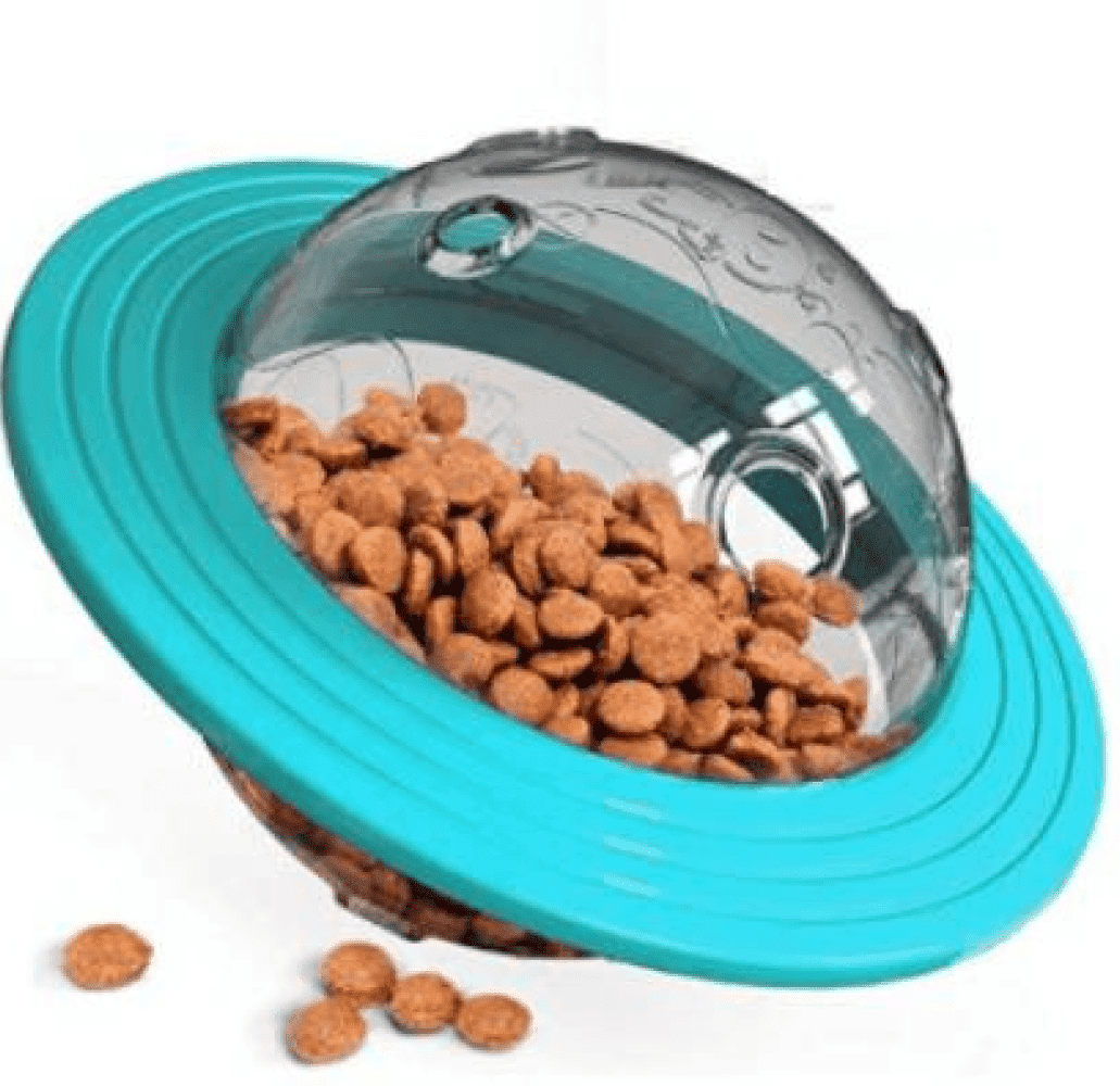 Emily Pets Treat Dispensing Play Toy for Dogs and Cats (Turquoise) image 1