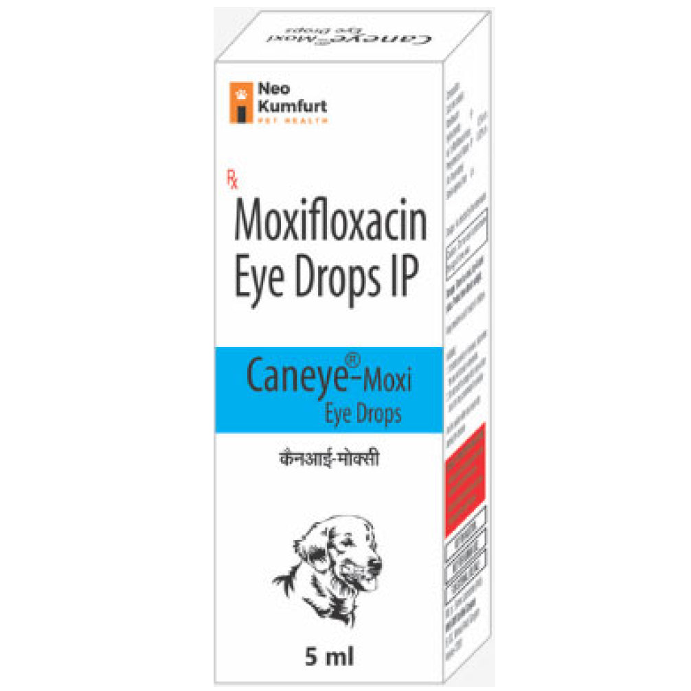 Neo Kumfurt Caneye Moxi (Moxifloxacin) Eye Drops for Dogs and Cats (5ml) image 2