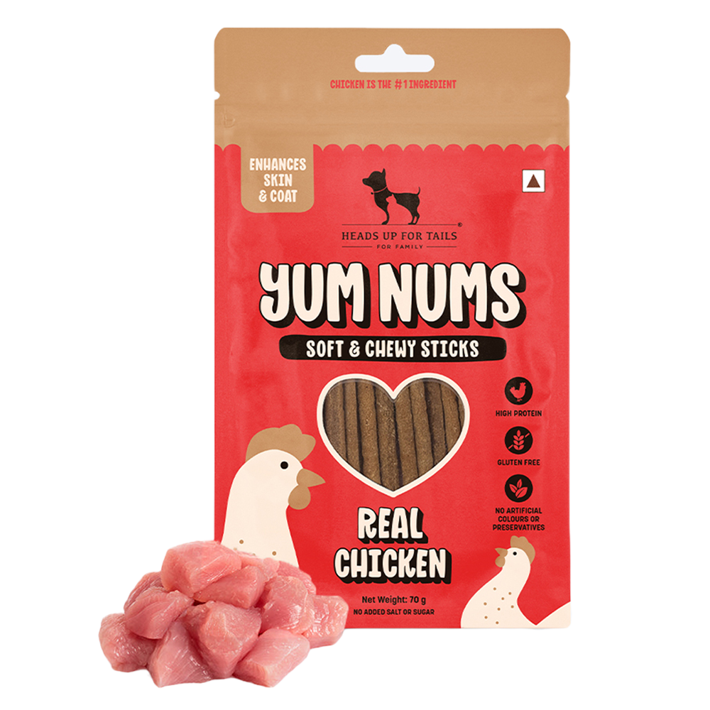 HUFT Yum Nums Real Chicken Soft & Chewy Sticks Dog Treats image 1