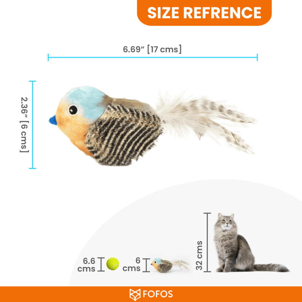 Barkbutler x Fofos Blue Bird with Catnip Balls Interactive Toy for Cats image 3