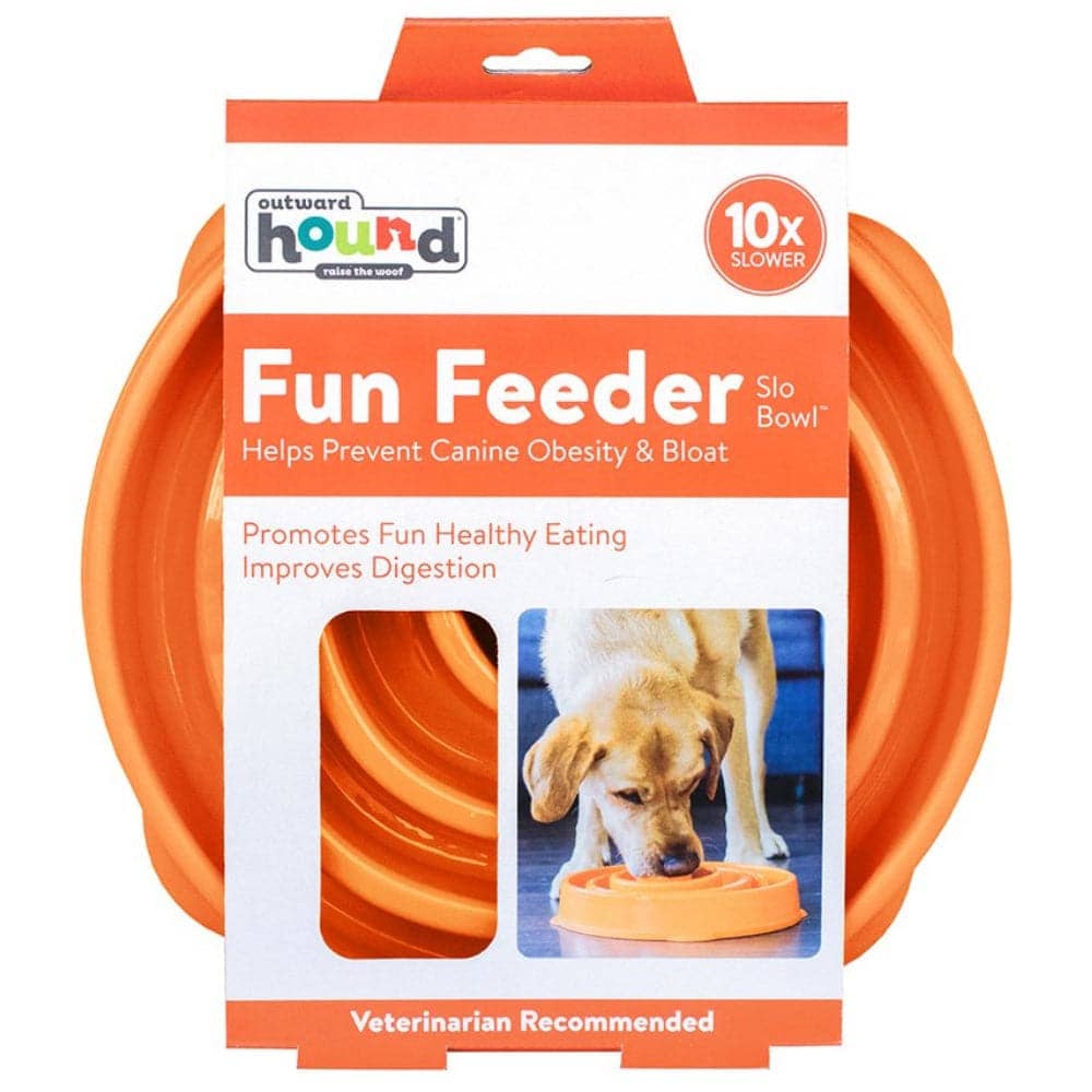 Outward Hound Fun/Slow Feeder for Dogs (Orange) image 3