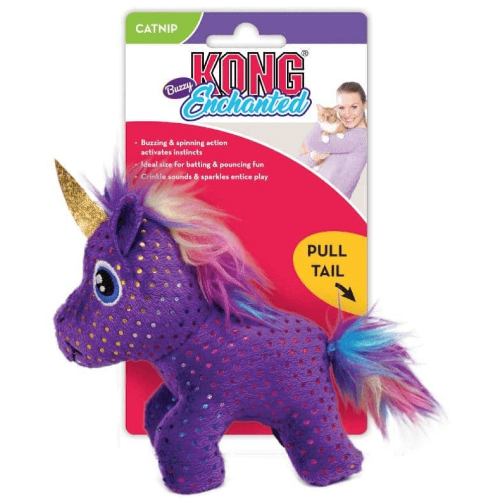 Kong Enchanted Buzzy Unicorn Toy for Cats image 3