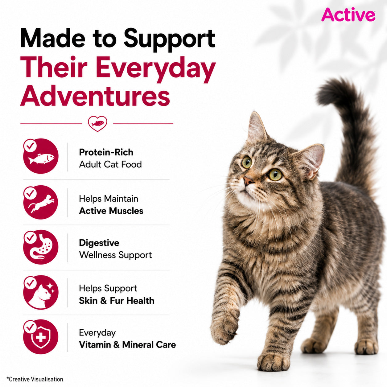 Active Tuna and Salmon Adult Cat Dry Food (Buy 1 Get 1) image 4