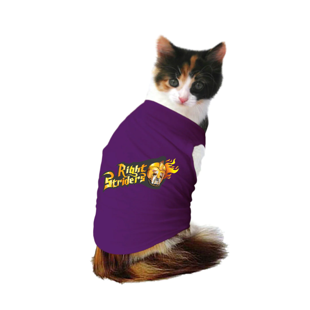 Ruse IPL "Kolkata Right Striders" Printed Tank Jersey for Cats (Purple) | Indian Pet League