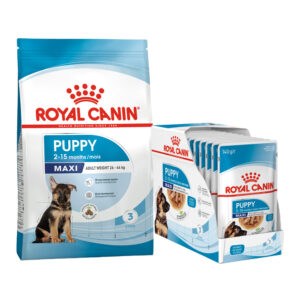 Royal Canin Maxi Puppy Dog Dry and Wet Food Combo