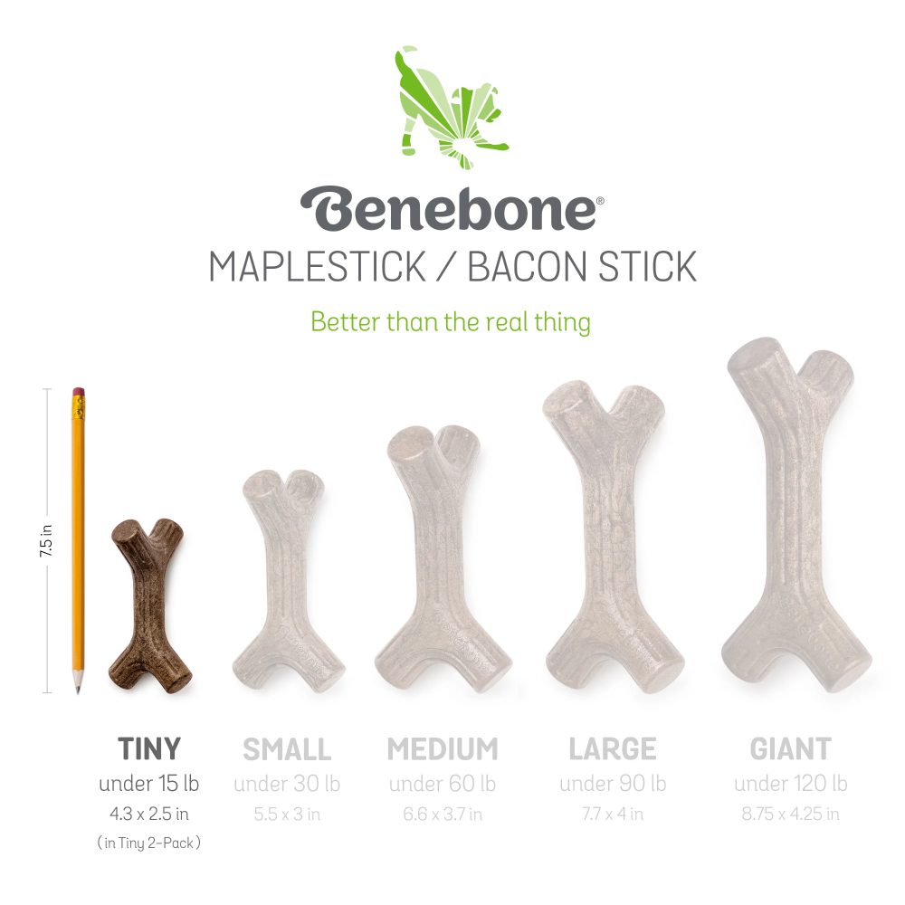 Benebone Maplestick and Zaggler Bacon Chew Toys for Puppy image 2