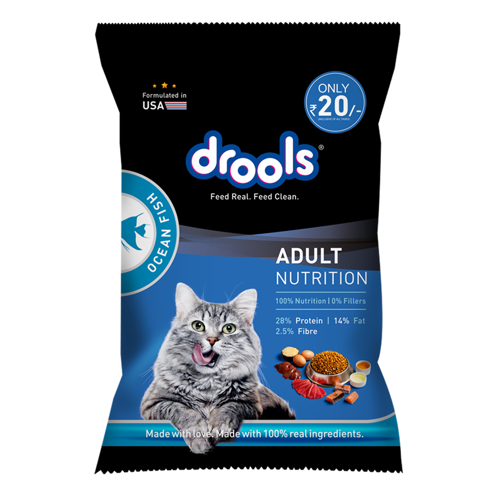 Drools Ocean Fish Adult Cat Dry Food (60g)