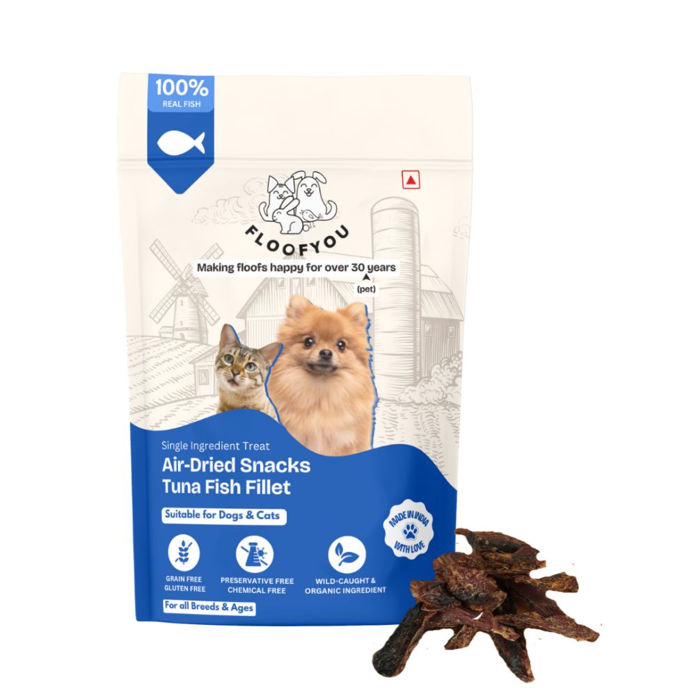 FloofYou Air Dried Tuna Fish Fillet Dogs & Cats Treat image 1