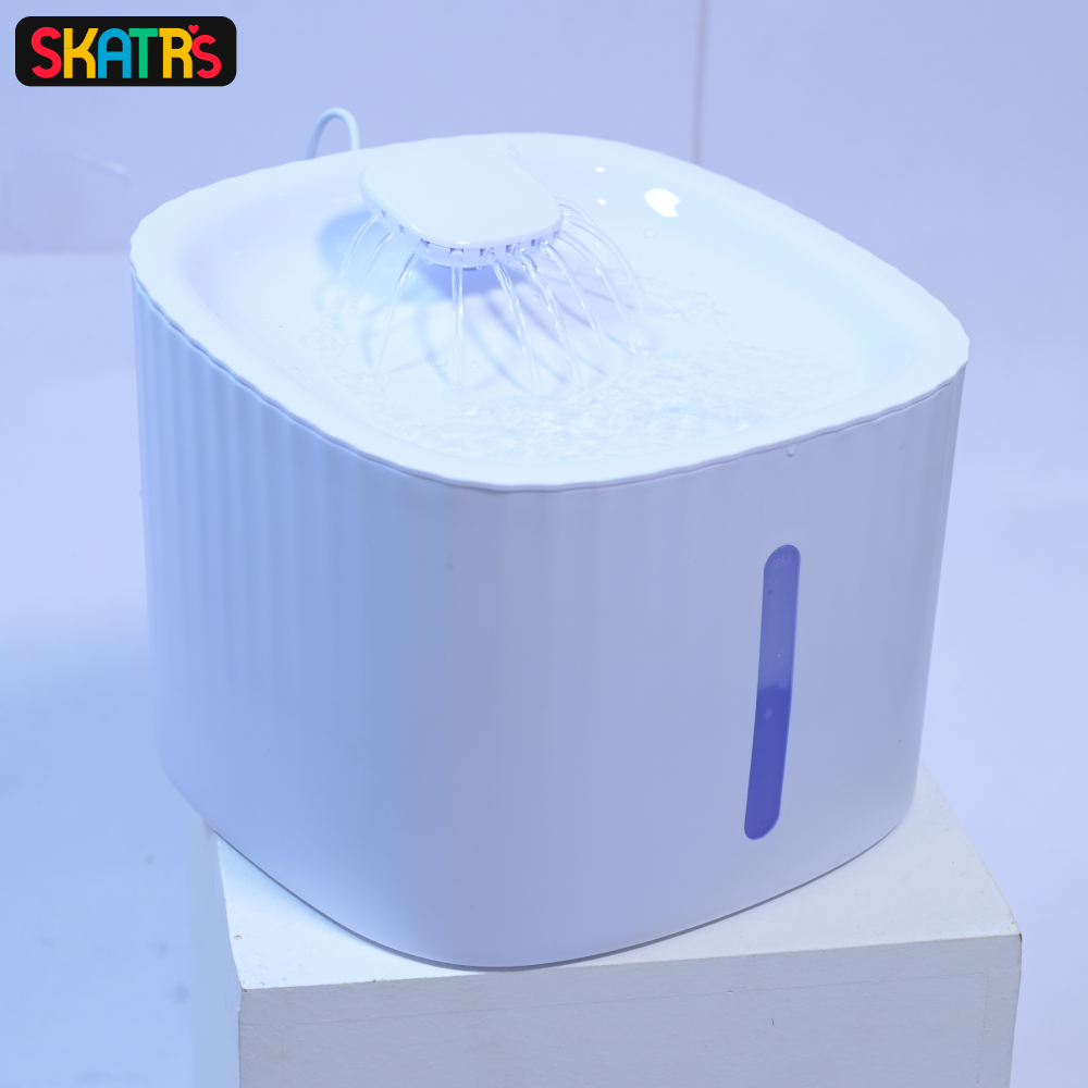 Skatrs Water Fountain with Adapter for Dogs and Cats (White) image 7