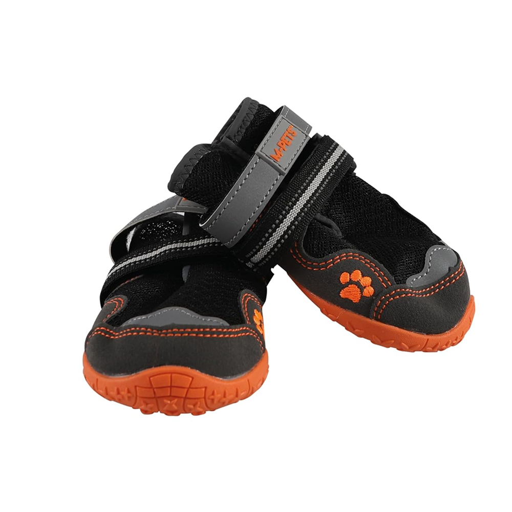 M Pets Hiking Shoes for Dogs (Orange/Black)