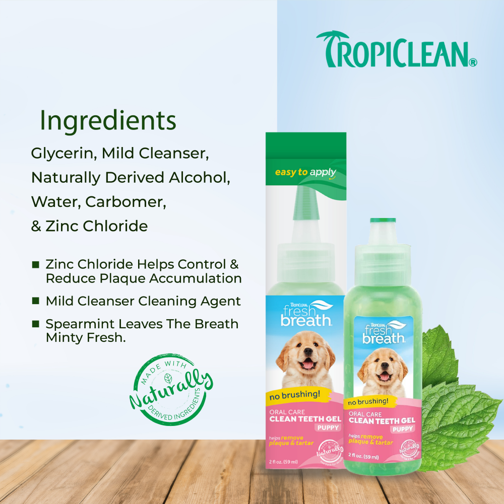 Tropiclean Fresh Breath Puppy Clean Teeth Gel for Dogs image 3