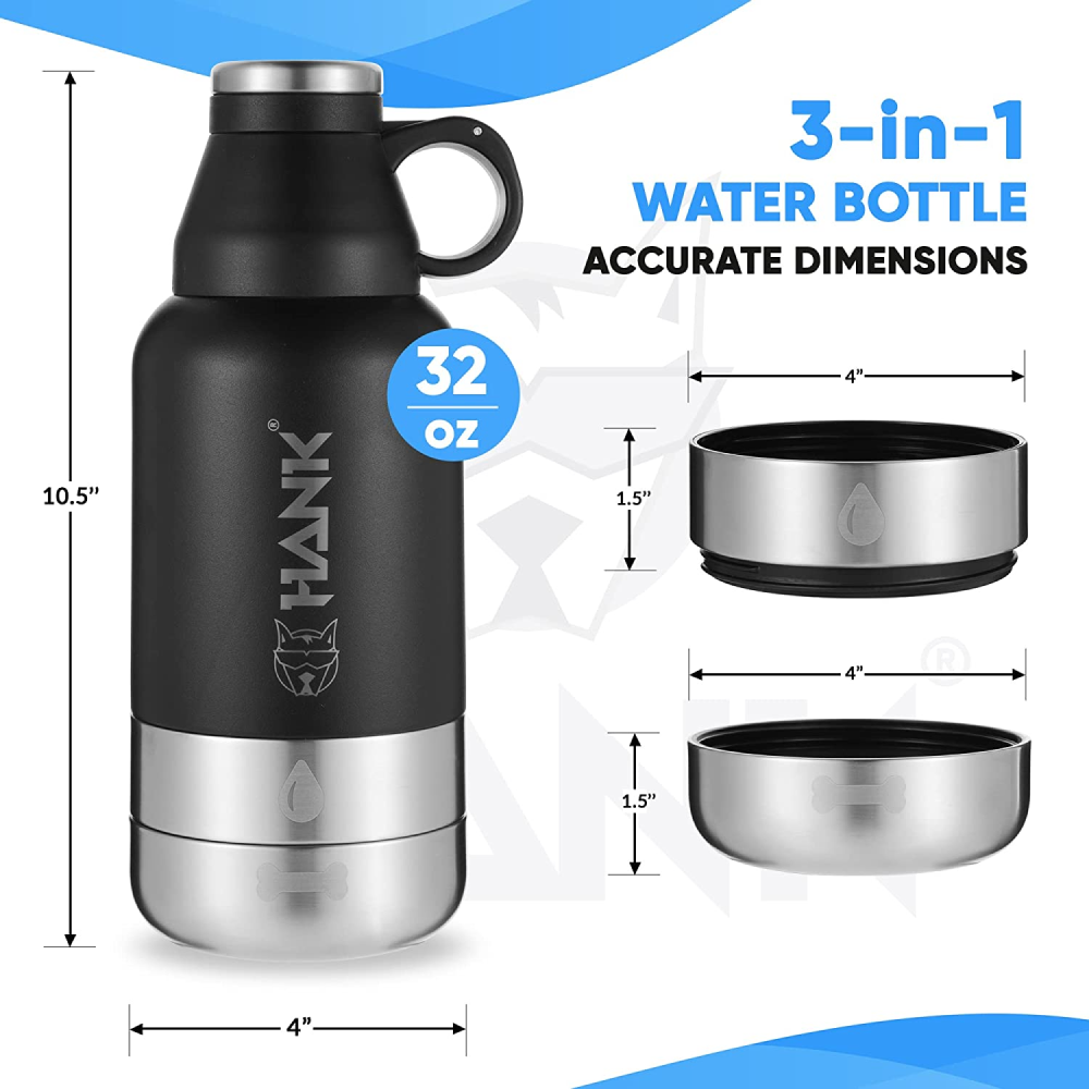 Hank Insulated 32oz Travel Water Bottle for Dogs image 3