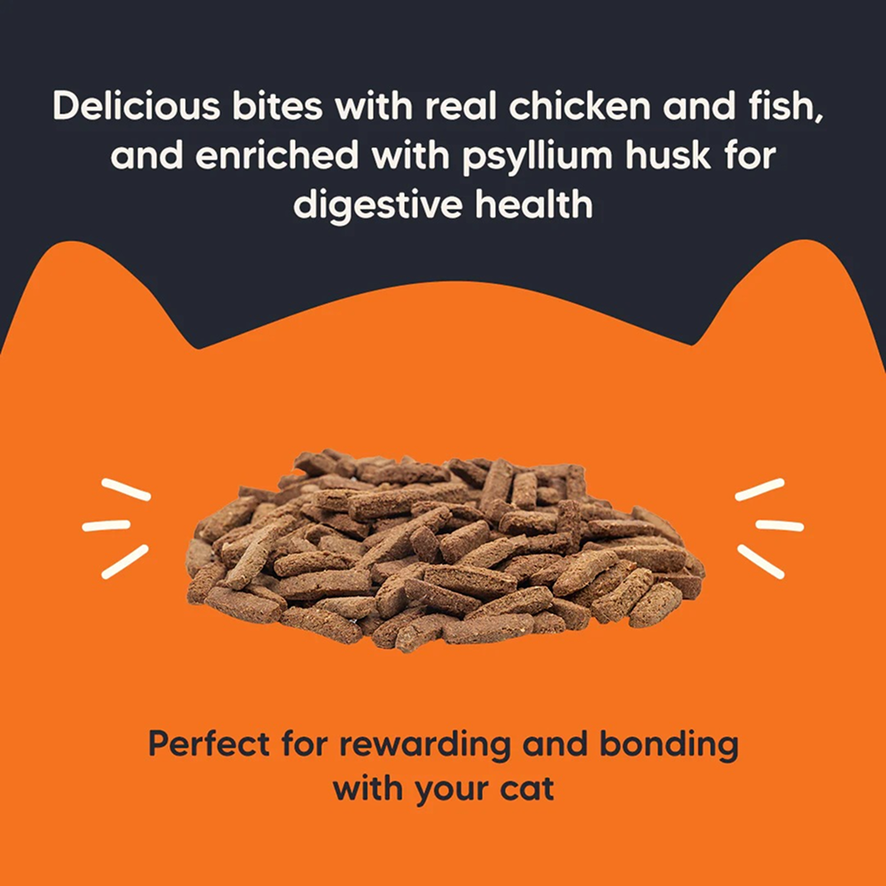 HUFT Meowsi Grain Free Chicken, Fish & Psyllium Husk Power Bites Cat Treats image 2