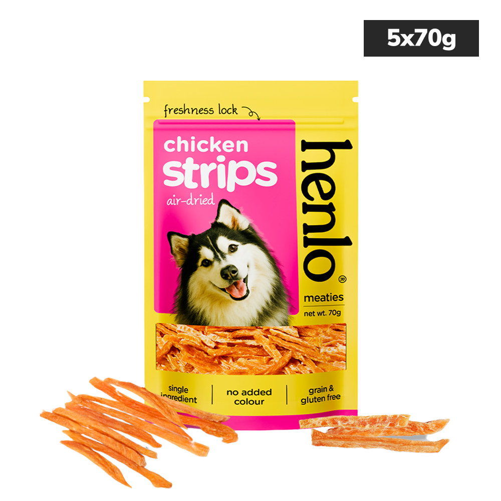 Henlo High Protein Air Dried Chicken Strips Dog Treats image 8