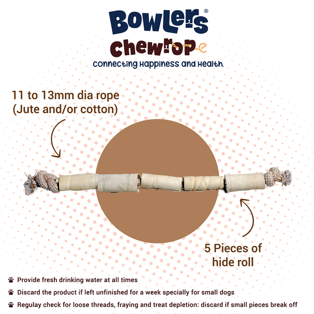 Bowlers Chewrope Caterpillar Functional Dog Treat Toy image 5