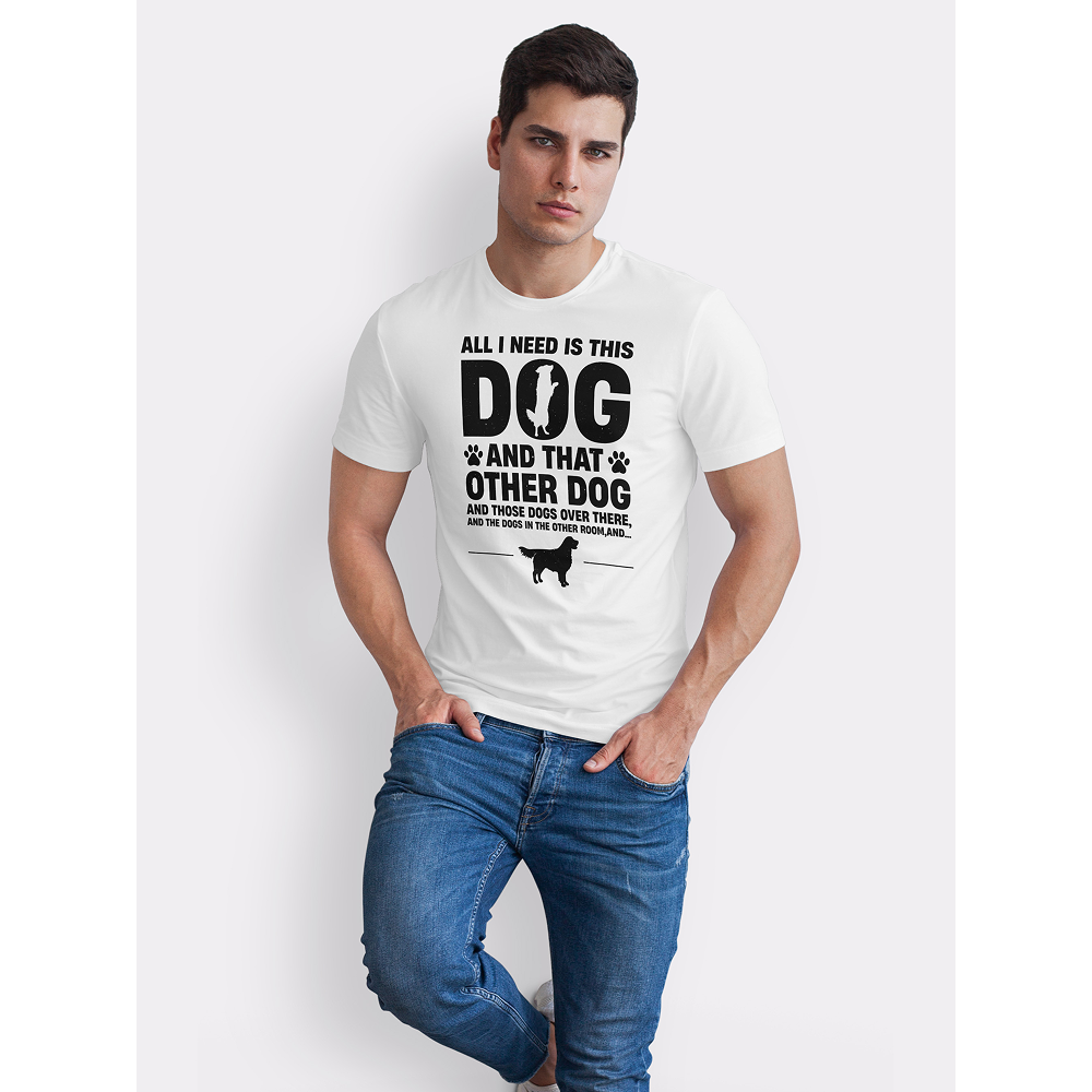 Seek Buy Love All I Need is More Dogs Tee (White)