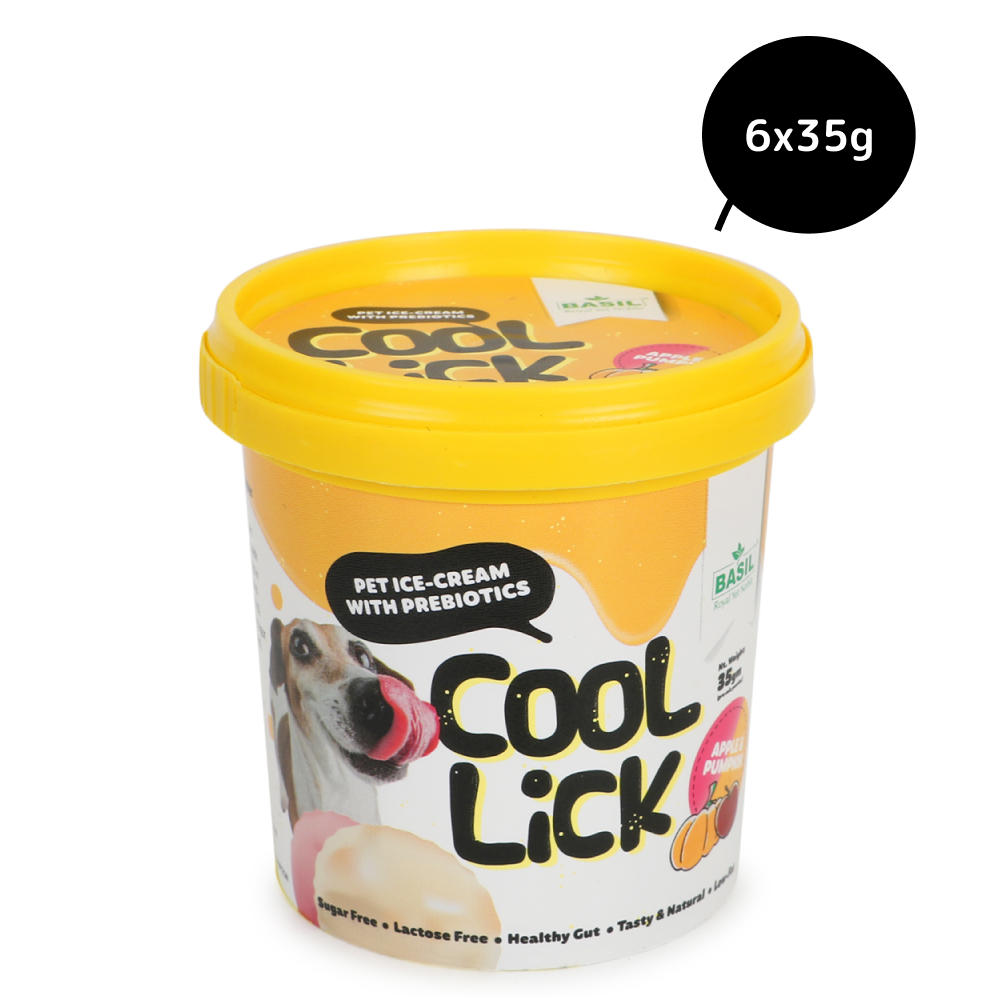 Basil Cool Lick Apple & Pumpkin with Added Prebiotics Ice Cream for Dogs image 10