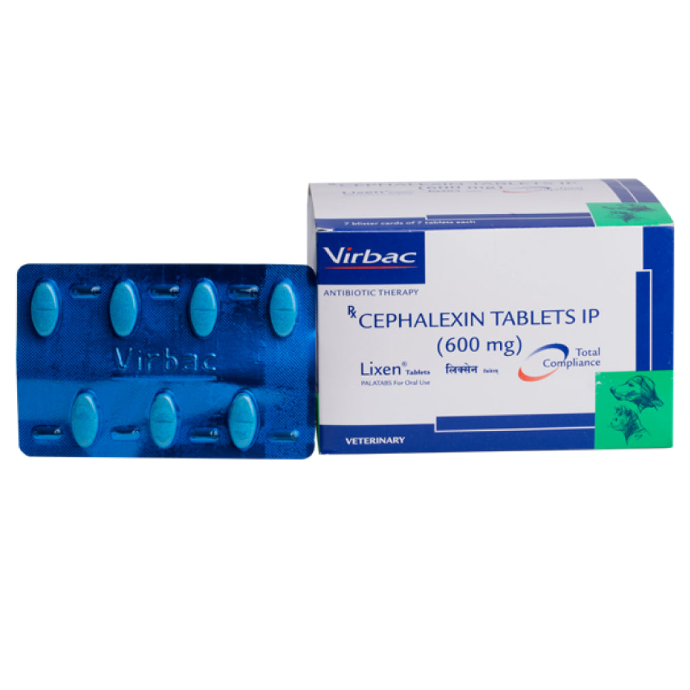 Virbac Lixen Palatab (Cephalexin) for Dogs & Cats (pack of 7 tablets) image 2