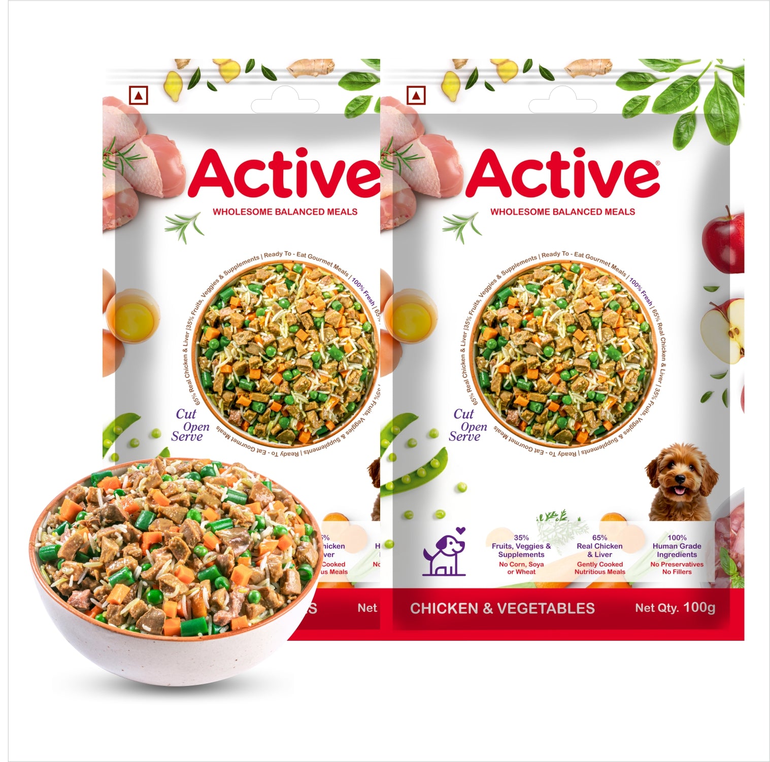 Active Chicken and Vegetable Biryani Fresh Food for Dogs (Buy 1 Get 1) image 10