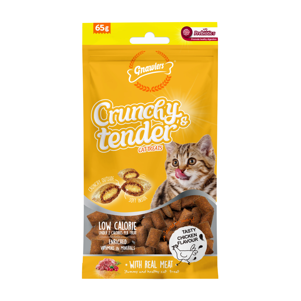 Gnawlers Crunchy Chicken Tender Cat Treats image 1