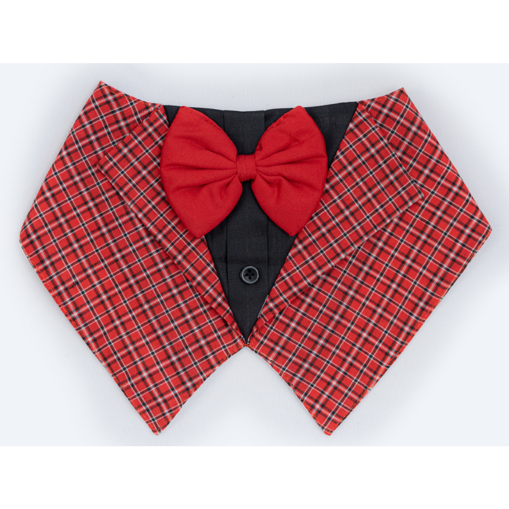 Pawgypets Waistcoat Bandana for Dogs and Cats (Red) image 2