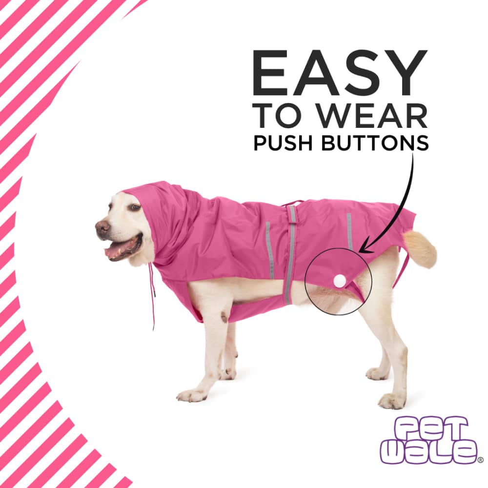 PetWale Reflective Raincoat for Dogs (Pink) image 3