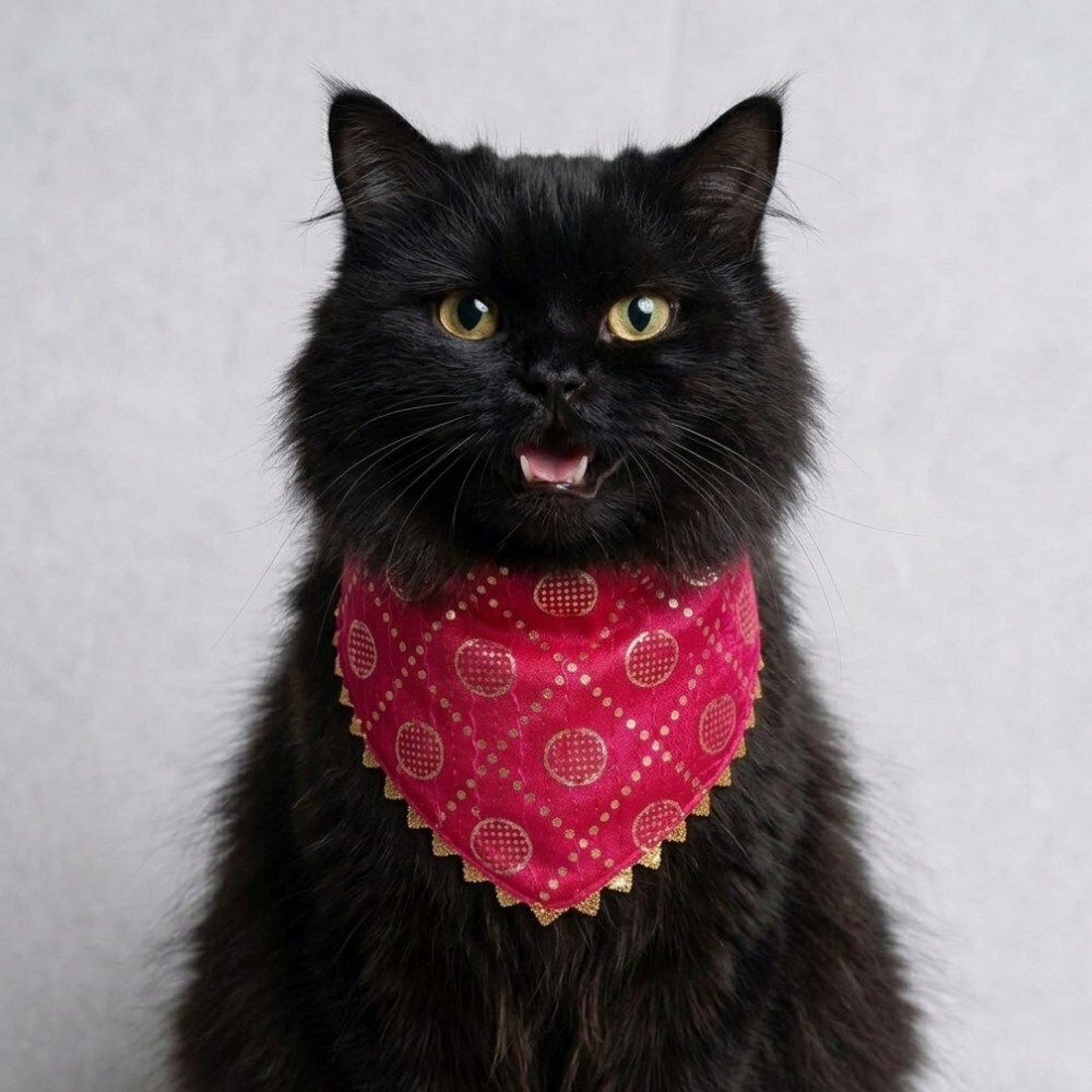 Skatrs Ethnic Bandana for Cats (Pink)