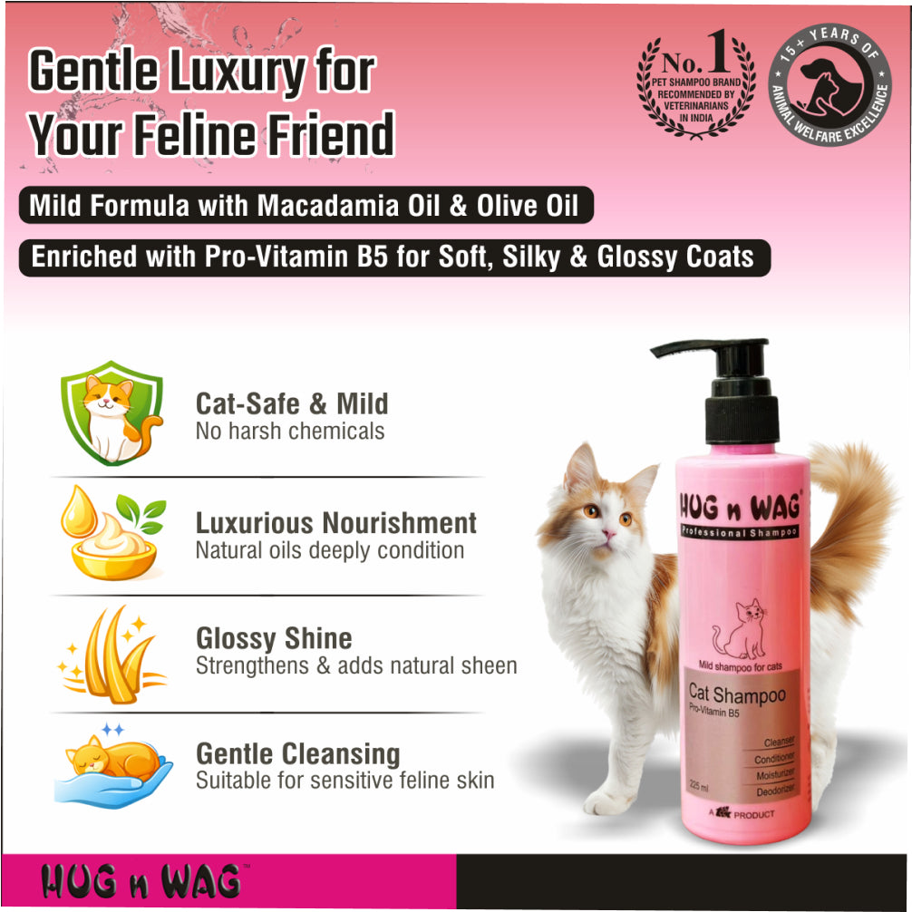 Ttk Hug n Wag Professional Mild Cat Shampoo with Pro Vitamin B5 image 9