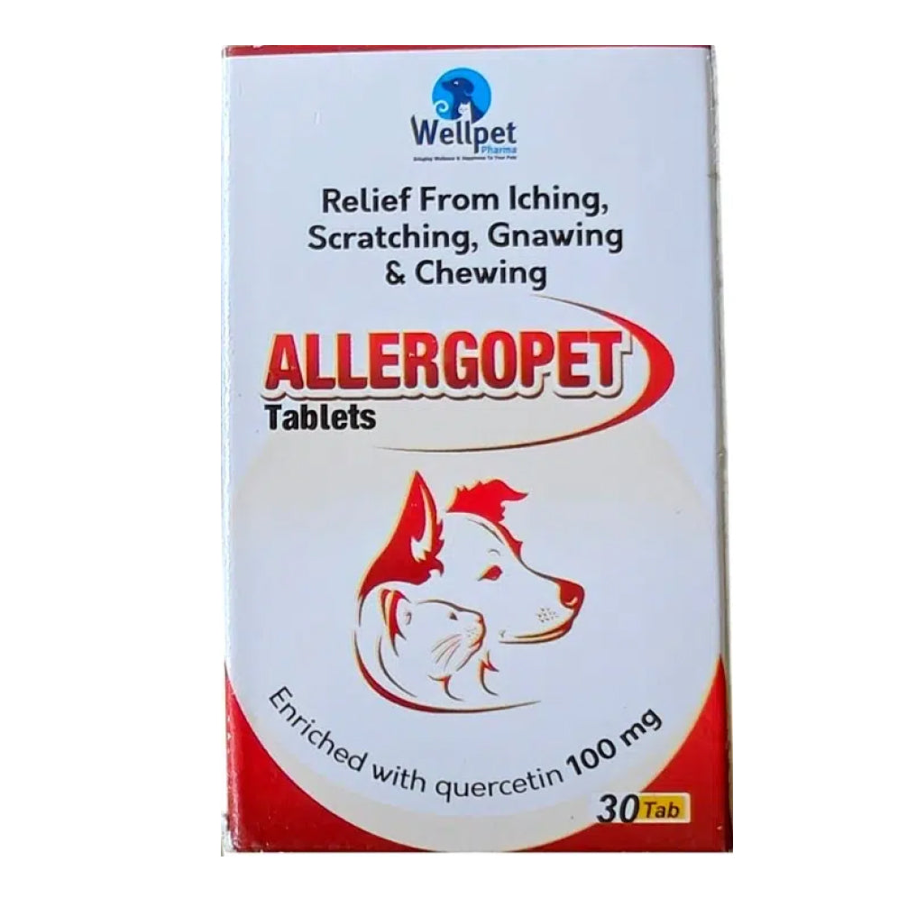 Wellpet Allergopet Tablets for Dogs & Cats Relief from Iching Scratching, Gnawing & Chewing