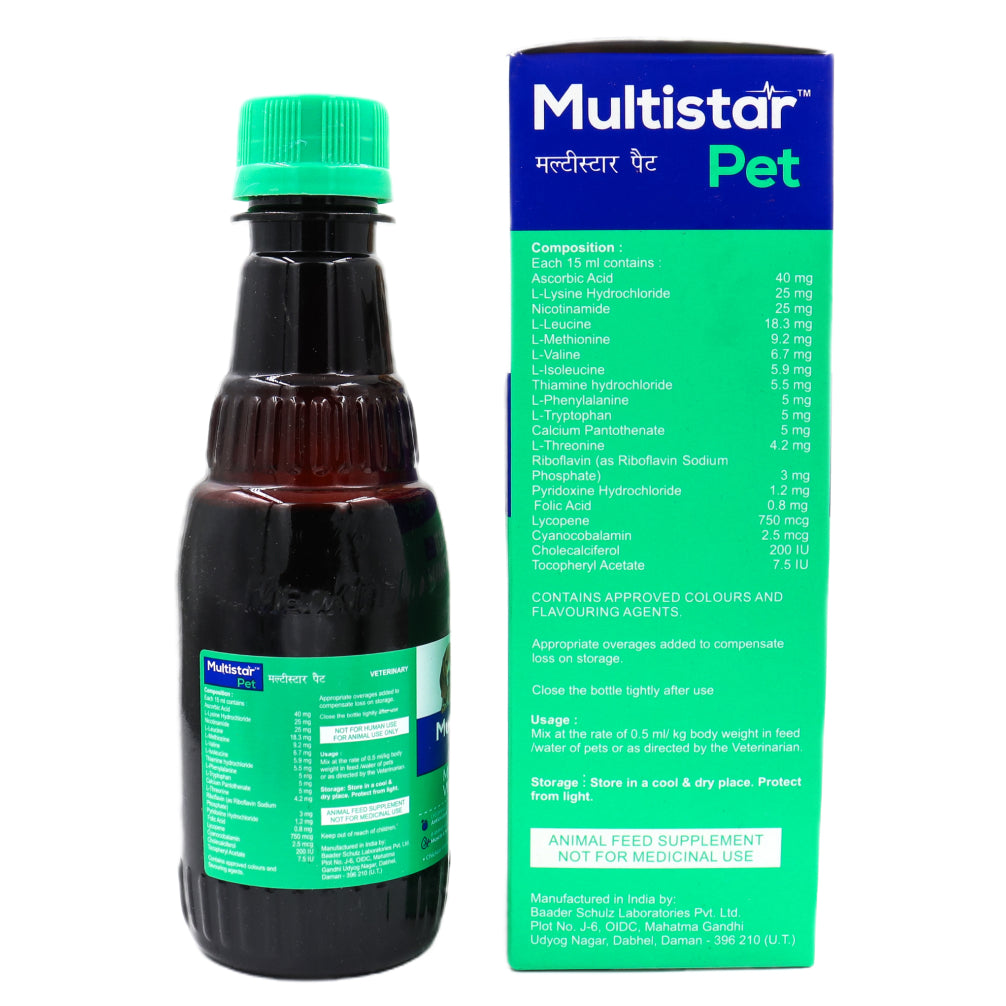 Mankind Multistar Pet Syrup Multivitamin Supplements for Dogs and Cats (200ml) image 4
