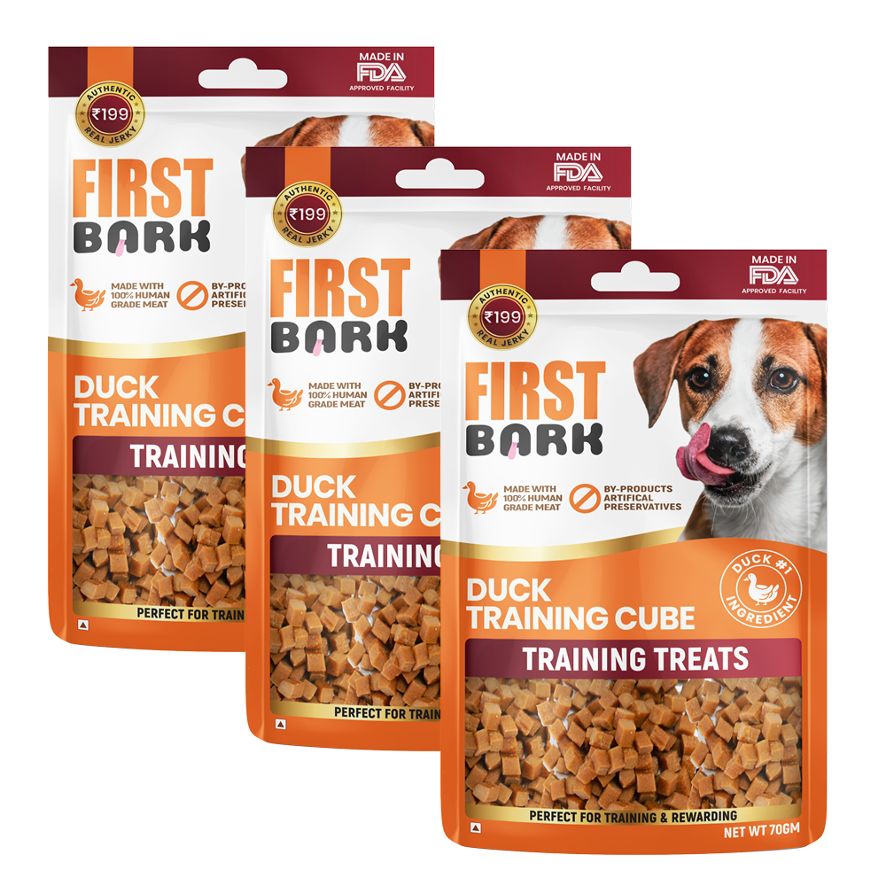 First Bark Duck Training Cubes Jerky Dog Treat image 2