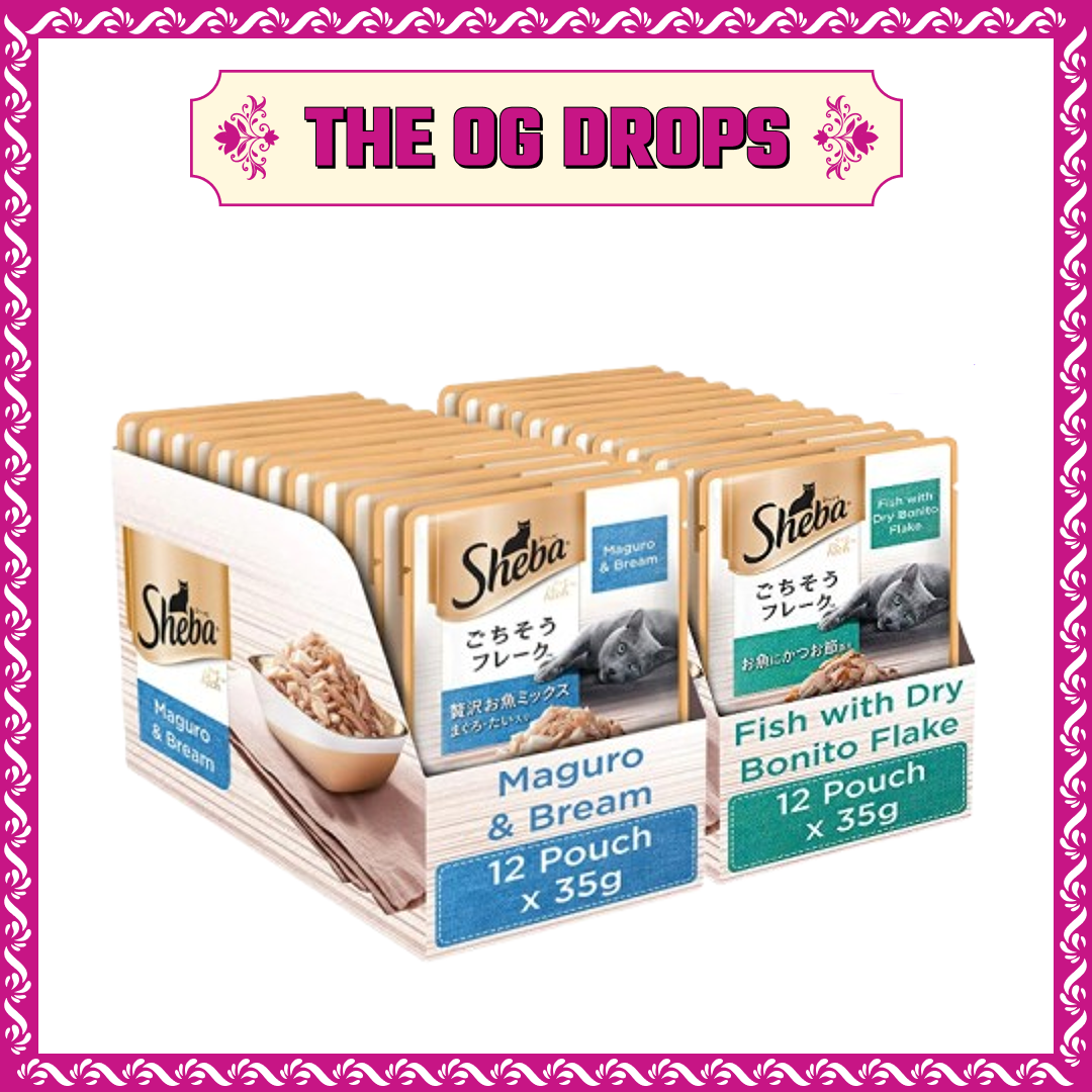Sheba Maguro Bream Fish and Fish with Dry Bonito Flake Cat Wet Food Combo image 2