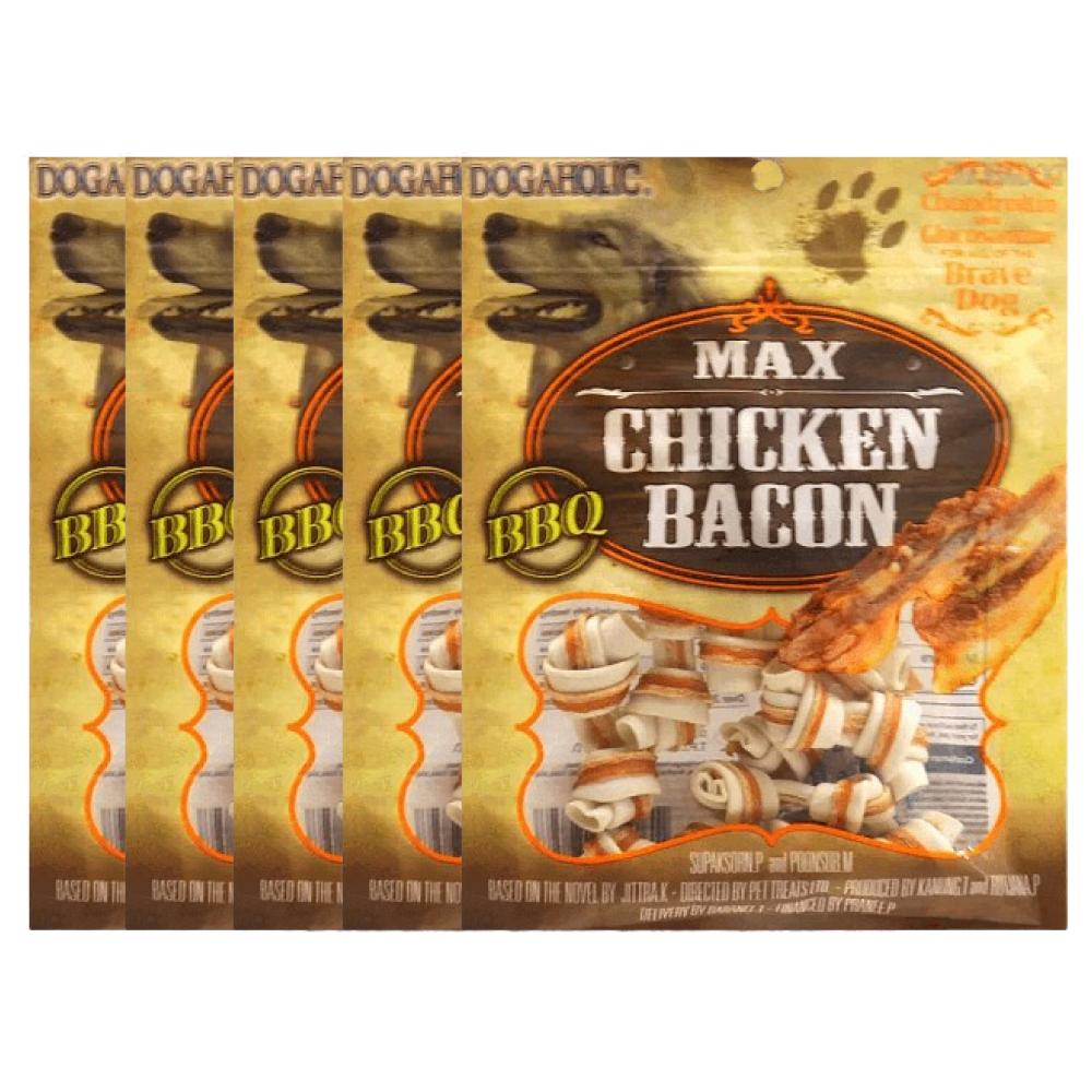 Dogaholic Chicken Bacon Bone BBQ Dog Treat image 2